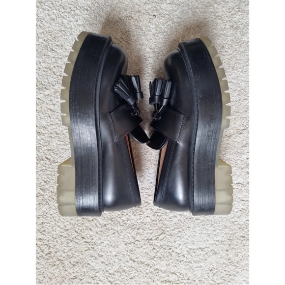 Bottega Veneta The Stilt Black Platform Tassel Loafers - Picture 1 of 9